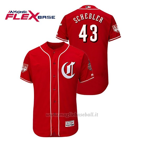 Maglia Baseball Uomo Cincinnati Reds Scott Schebler 2019 Entrenamiento De Primavera Flex Base Rosso